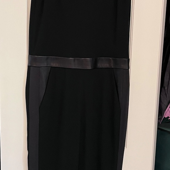 Rag and Bone Leather trimmed Tuxedo Jumpsuit size 00 - Picture 3 of 3